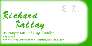 richard kallay business card