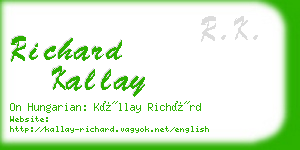 richard kallay business card